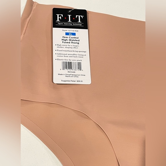 🔥FIT🔥Figure Improving Technology SIZE XL Firm Control High-Waisted Fused Thong - Picture 6 of 10